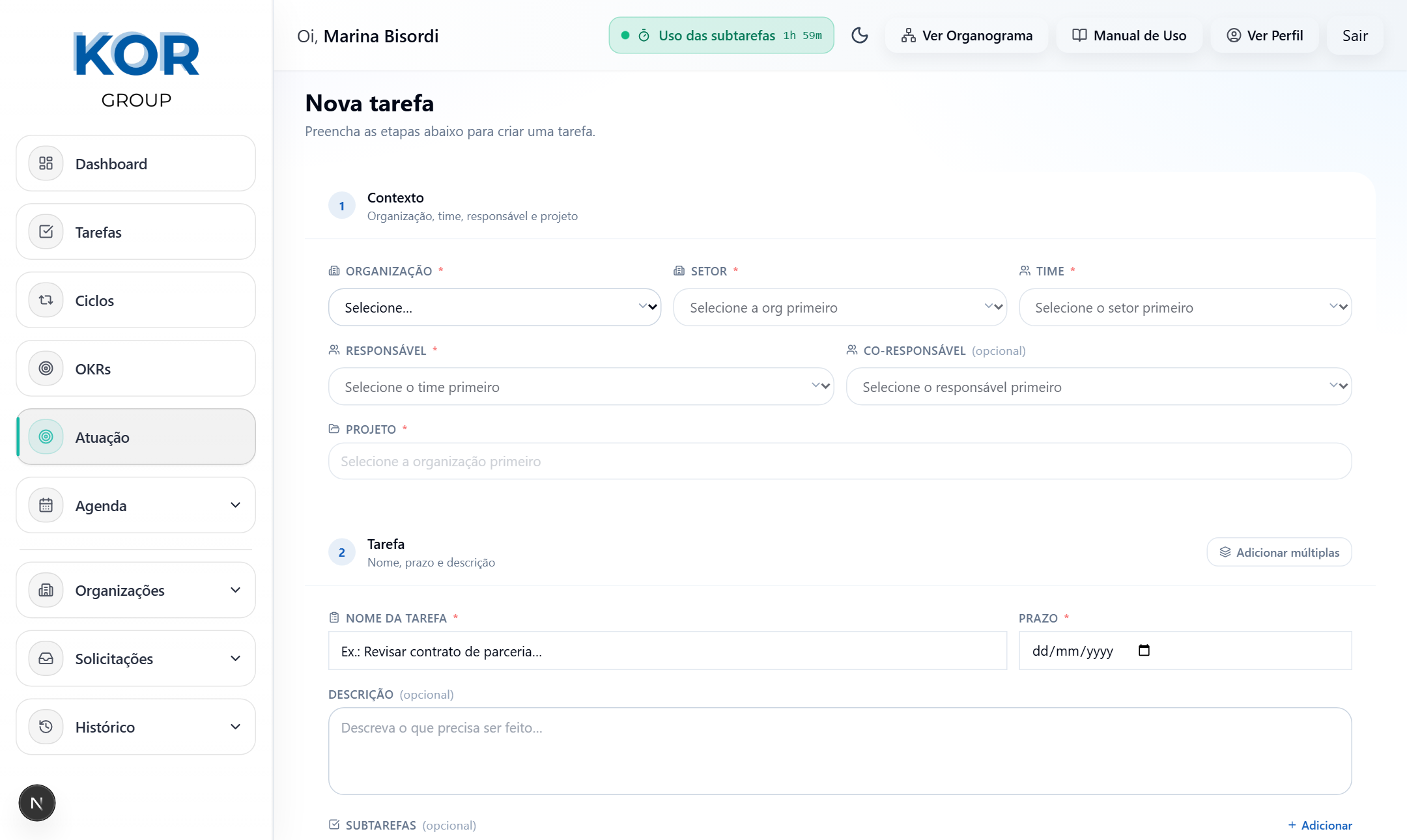 Atuação — filtros